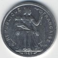 Французская Полинезия 1 франк 1989 год