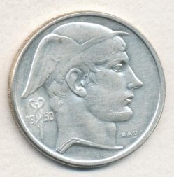 Бельгия 50 франков 1950 год - Король Бодуэн I (BELGIE)