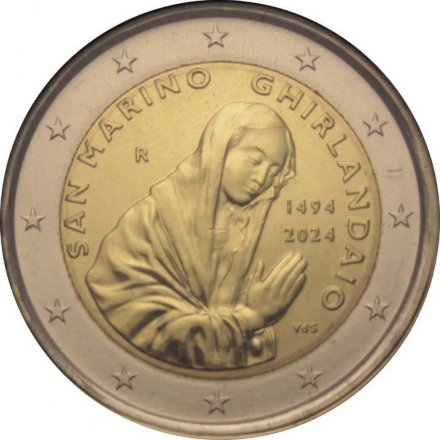 Сан-Марино 2 евро 2024 год - 530 лет со дня смерти художника Доменико Гирландайо