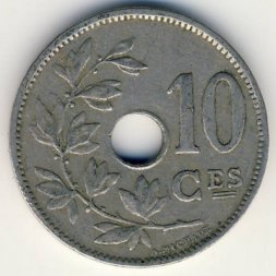 Бельгия 10 сантимов 1929 год BELGIQUE
