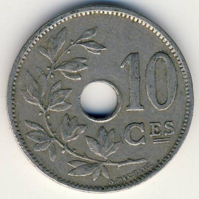 Бельгия 10 сантимов 1929 год BELGIQUE