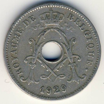 Бельгия 10 сантимов 1929 год BELGIQUE