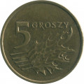 Польша 5 грошей 2007 год