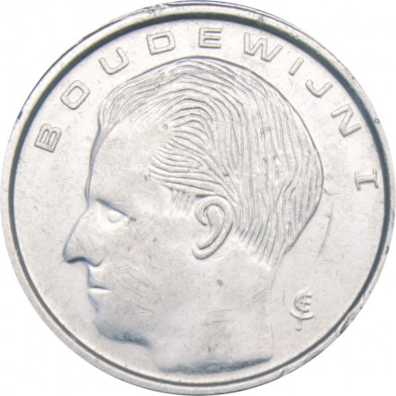 Бельгия 1 франк 1990 год BELGIE