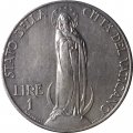 Ватикан 1 лира 1933 год (двойная дата)