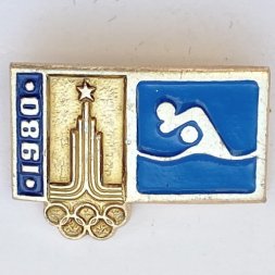 Значок. Олимпиада 1980. Москва. Водное поло