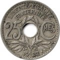 Франция 25 сантимов 1922 год