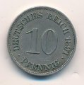 Германия 10 пфеннигов 1891 год (E)