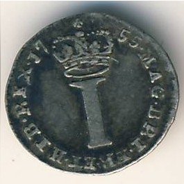 Великобритания 1 пенни 1755 год