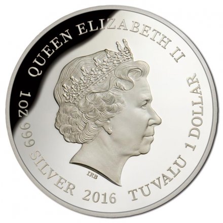 Тувалу 1 доллар 2016 год -  Птица казуар