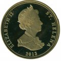 Остров Святой Елены 25 пенсов 2013 - Птичья жизнь - Красноклювый фаэтон