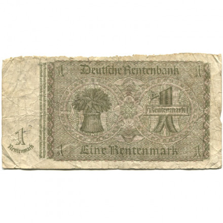 Германия 1 рентная марка 1937 год - VG