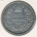 Великобритания 6 пенсов 1867 год