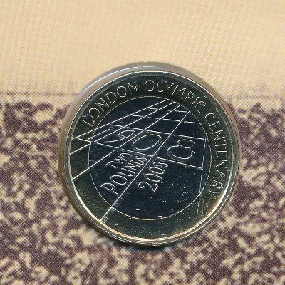 Великобритания 2 фунта 2008 год - 100 лет со дня проведения летних Олимпийских игр в Лондоне