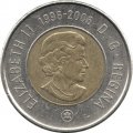 Канада 2 доллара 2006 год - 10 лет с начала чекана монет 2 доллара (даты вверху)