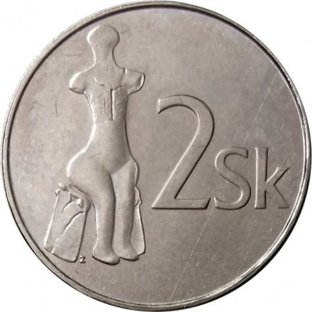 Словакия 2 кроны 2007 год - Венера из Нитры