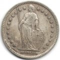 Швейцария 1 франк 1912 год