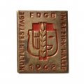 Значок ГДР. FDGB. 1962. Объединение свободных немецких профсоюзов. Участник фестиваля культуры