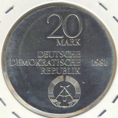 ГДР 20 марок 1981 год