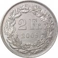 Швейцария 2 франка 2009 год