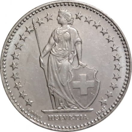 Швейцария 2 франка 2009 год