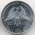 Германия 10 евро 2011 год - 150 лет открытию Археоптерикса