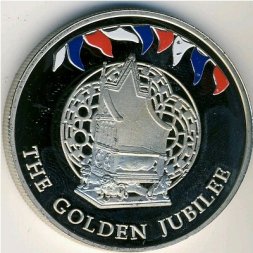 Фолклендские острова 50 пенсов 2002 год