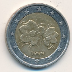Финляндия 2 евро 1999 год - Морошка