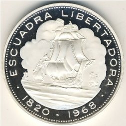 Чили 10 песо 1968 год