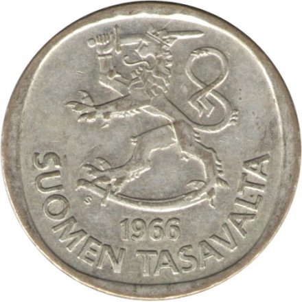 Финляндия 1 марка 1966 год