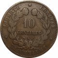 Франция 10 сантимов 1897 год (отметка &quot;факел&quot; справа от отметки монетного двора)