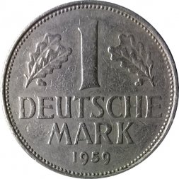 ФРГ 1 марка 1959 год (J)