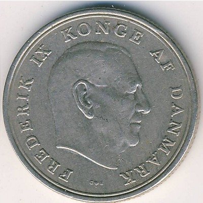 Дания 1 крона 1964 год - Король Фредерик IX