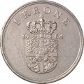 Дания 1 крона 1964 год - Король Фредерик IX