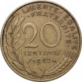 Франция 20 сантимов 1962 год