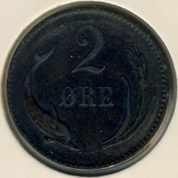 Дания 2 эре 1880 год