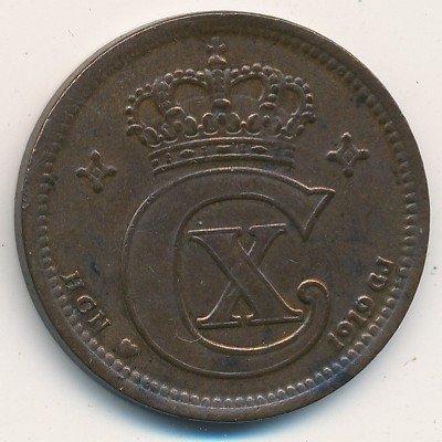 Дания 5 эре 1919 год