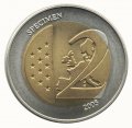 Ватикан монетовидный жетон 2 евро 2005 год - Папа Иоан Павел II (проба)