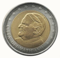 Ватикан монетовидный жетон 2 евро 2005 год - Папа Иоан Павел II (проба)