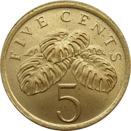 Сингапур 5 центов 1989 год - Флора