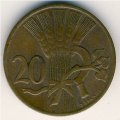 Чехословакия 20 геллеров 1948 год