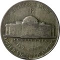 США 5 центов 1943 год - Томас Джефферсон (P)