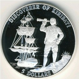 Монета Кирибати 5 долларов 1996 год