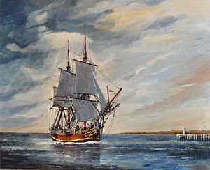 Ниуэ 5 долларов 1992 год - Корабль Баунти (HMS Bounty)