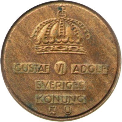 Швеция 1 эре 1962 год - Король Густав VI Адольф