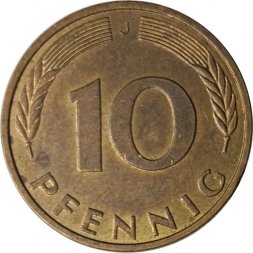 ФРГ 10 пфеннигов 1992 год (J)