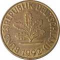 ФРГ 10 пфеннигов 1992 год (J)