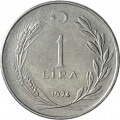 Турция 1 лира 1974 год
