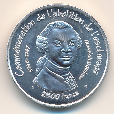 Монета Бенин 2500 франков КФА 2007 год