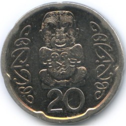Новая Зеландия 20 центов 2006 год - Идол маори